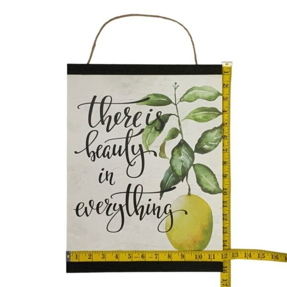 Zest Garden Wall Hanging Lemon Modern FarmHouse Shabby Phrase Large 25 x 12 in - Picture 7 of 14